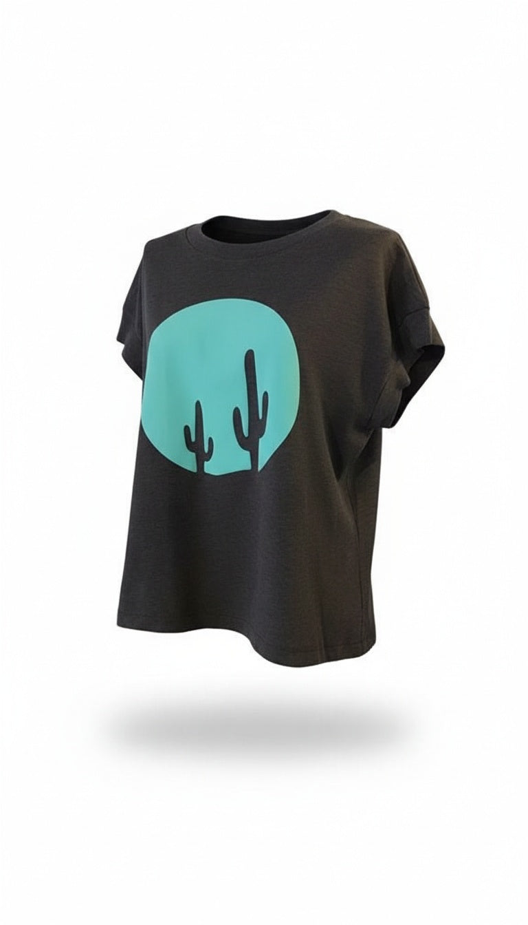 Sunset Desert Two Cactus Top