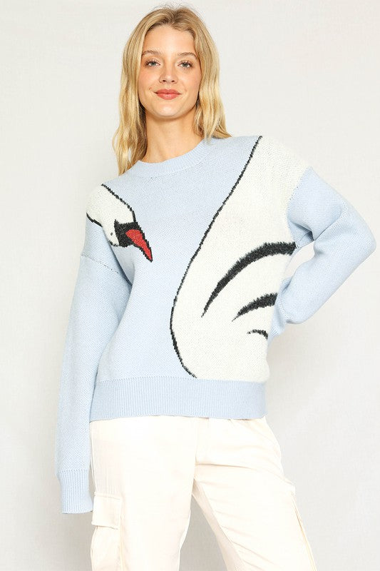 Swan Knit Sweater