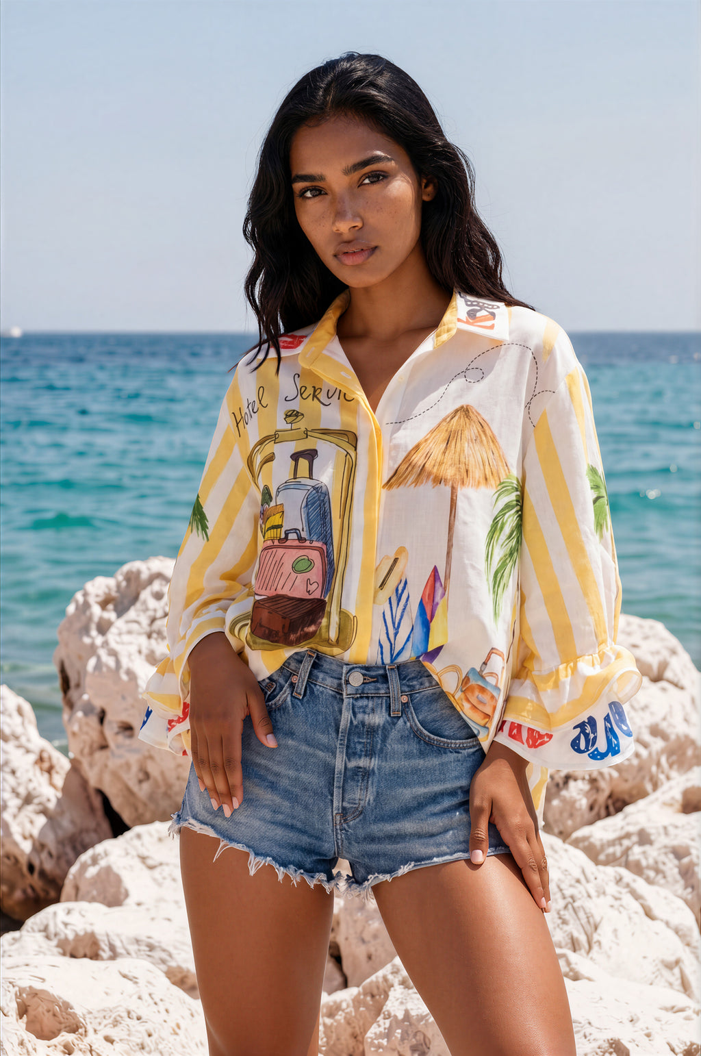 Mixed Italian Printed Blouse