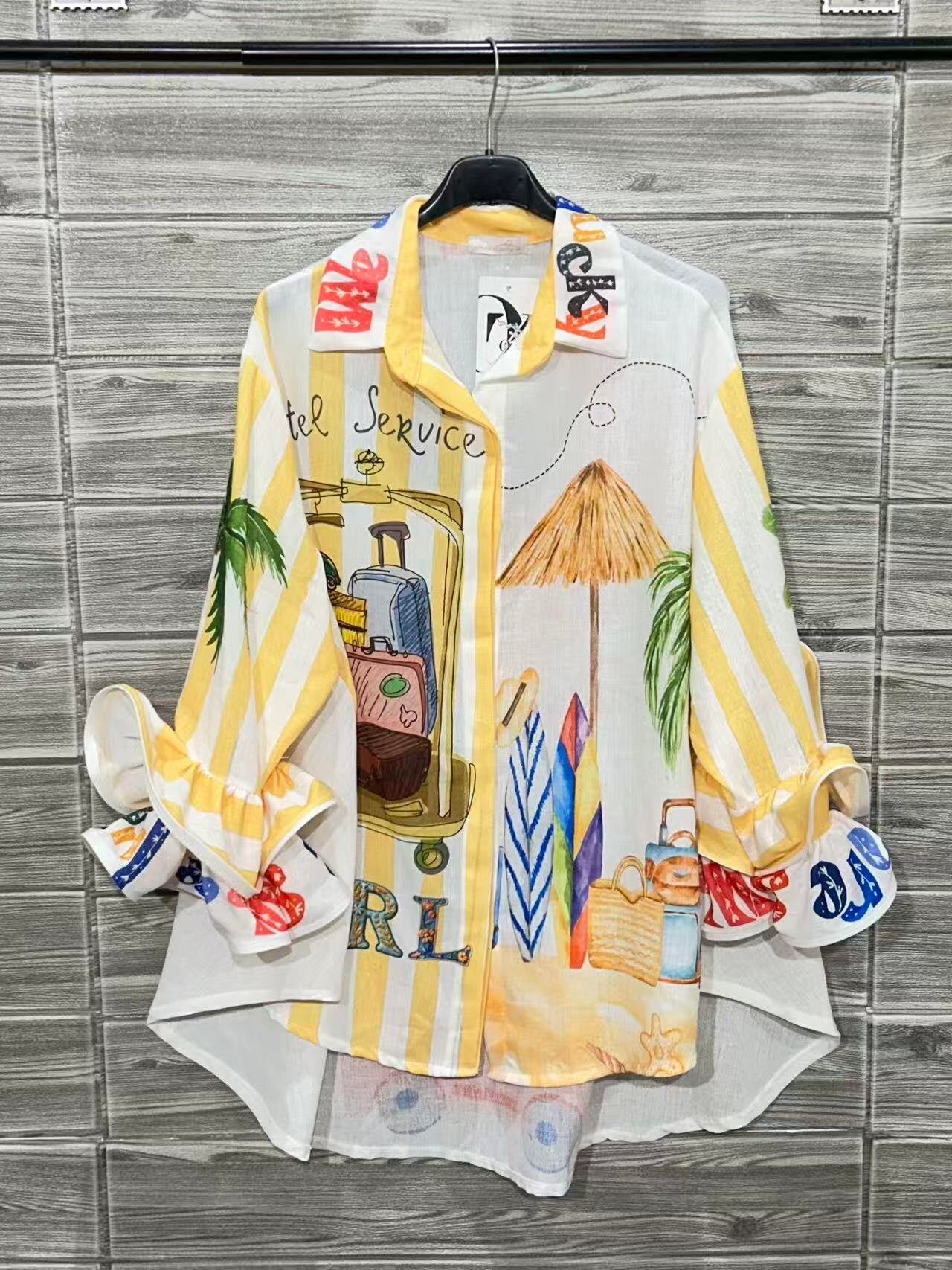 Mixed Italian Printed Blouse