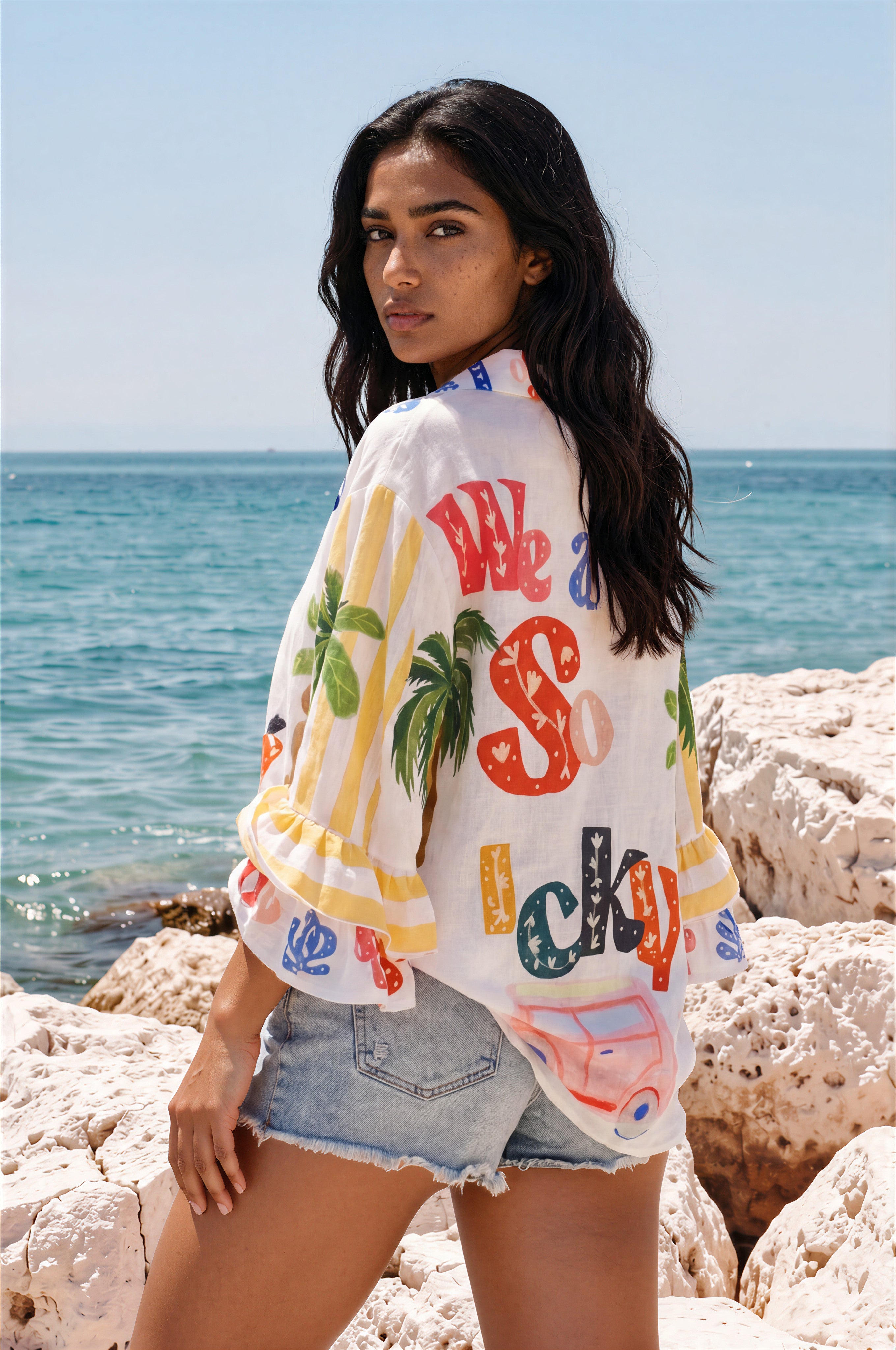 Mixed Italian Printed Blouse