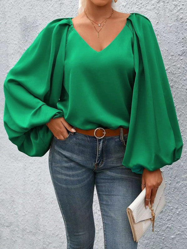 Lantern Sleeve Blouse