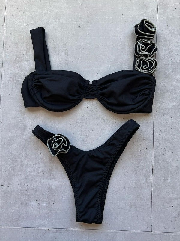 Two piece rose bikini