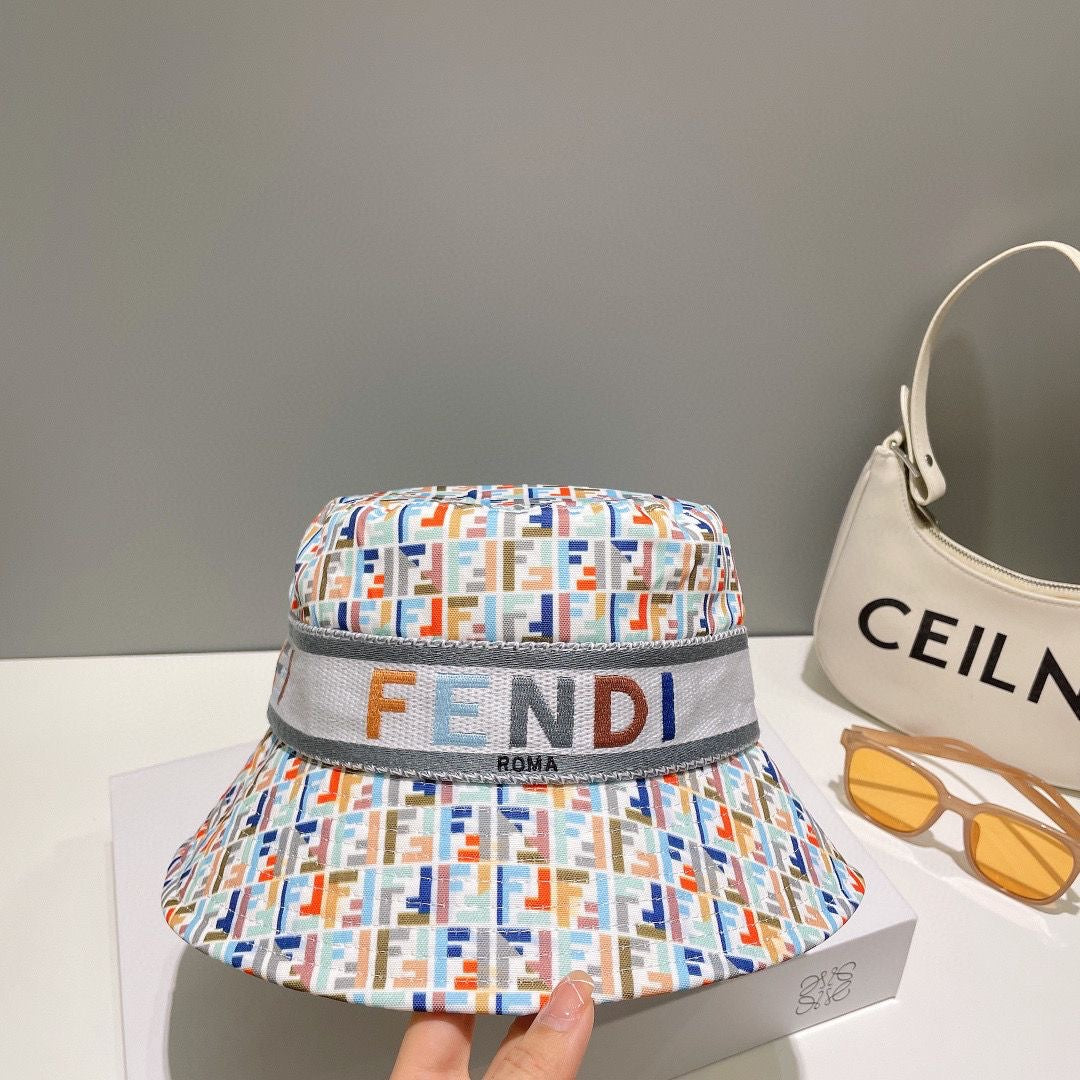 Fendi Monogram Multicolor FF Bucket Hat