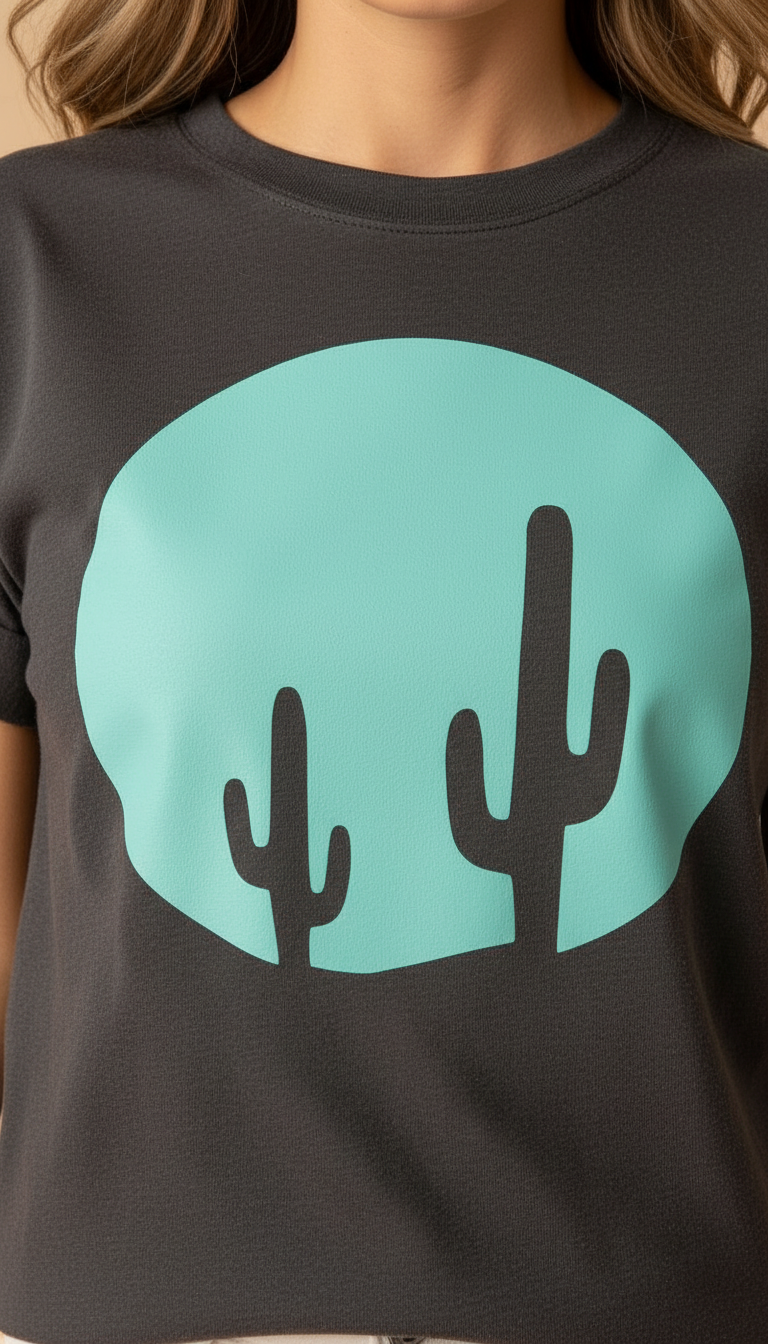 Sunset Desert Two Cactus Top