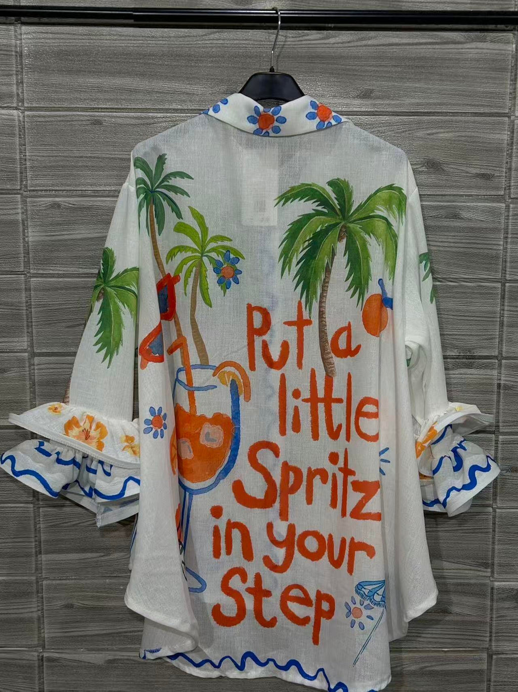 Tropical Italian Printed Blouse