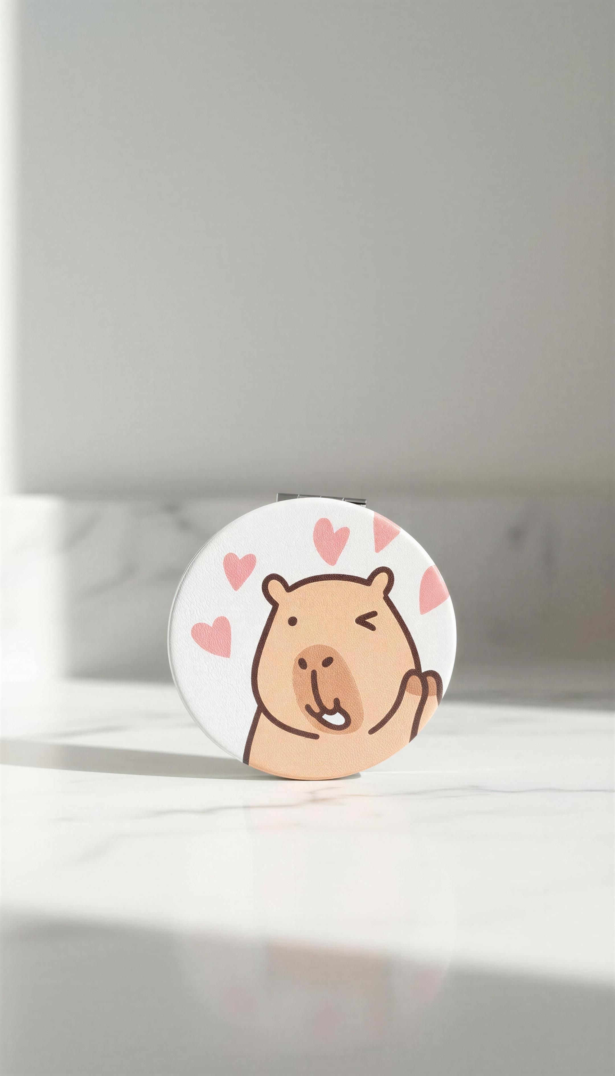Capybara Mini Round Cosmetic Folding Mirror