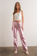 Pink Metallic Pants