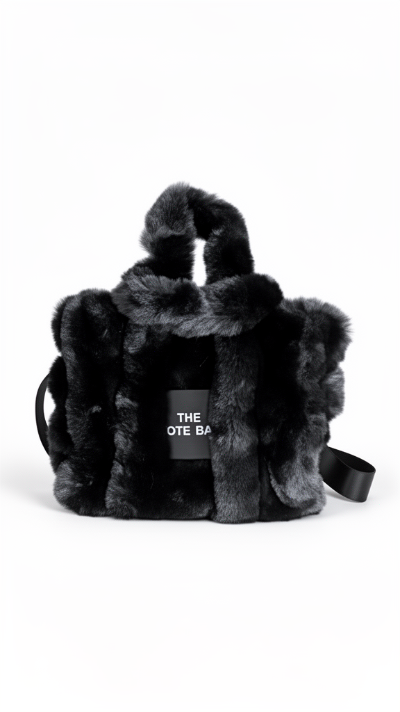 The Fluffy Tote Bag - Black
