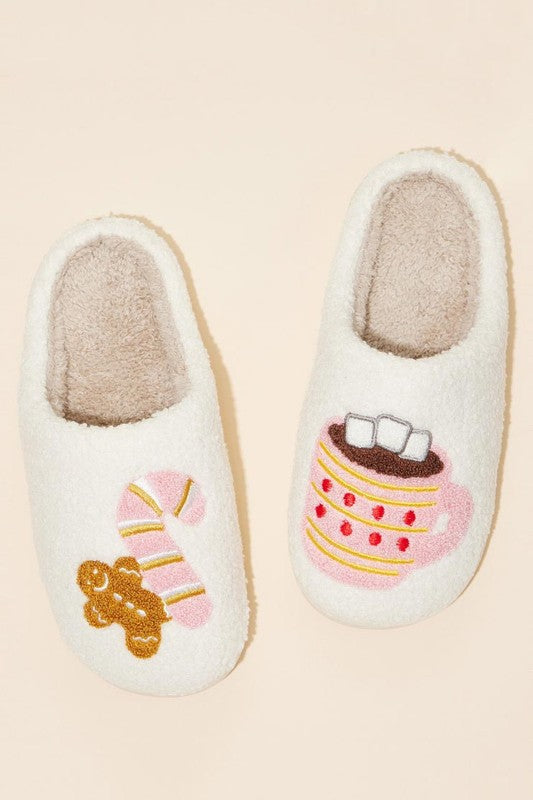 Gingerbread Man And Hot Home Slippers