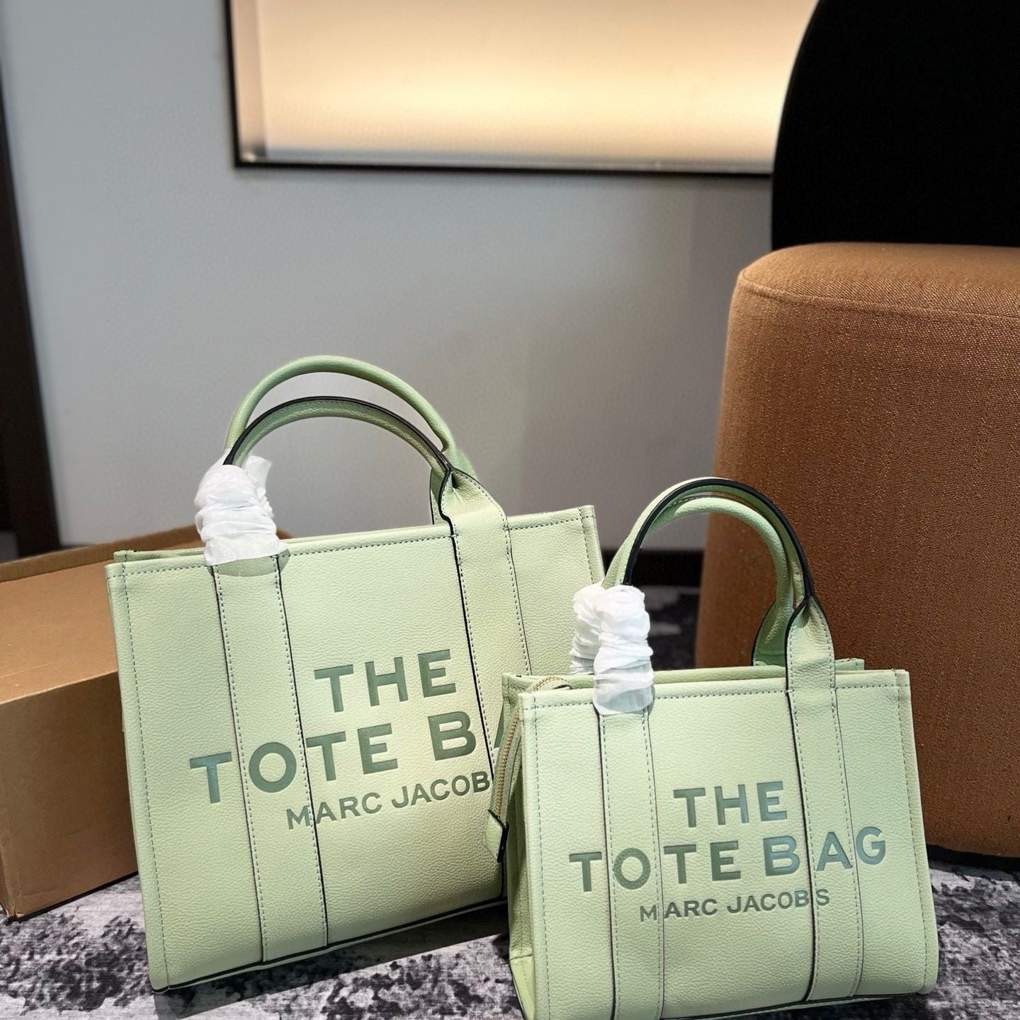 The Leather Mini Tote Bag by Marc Jacobs