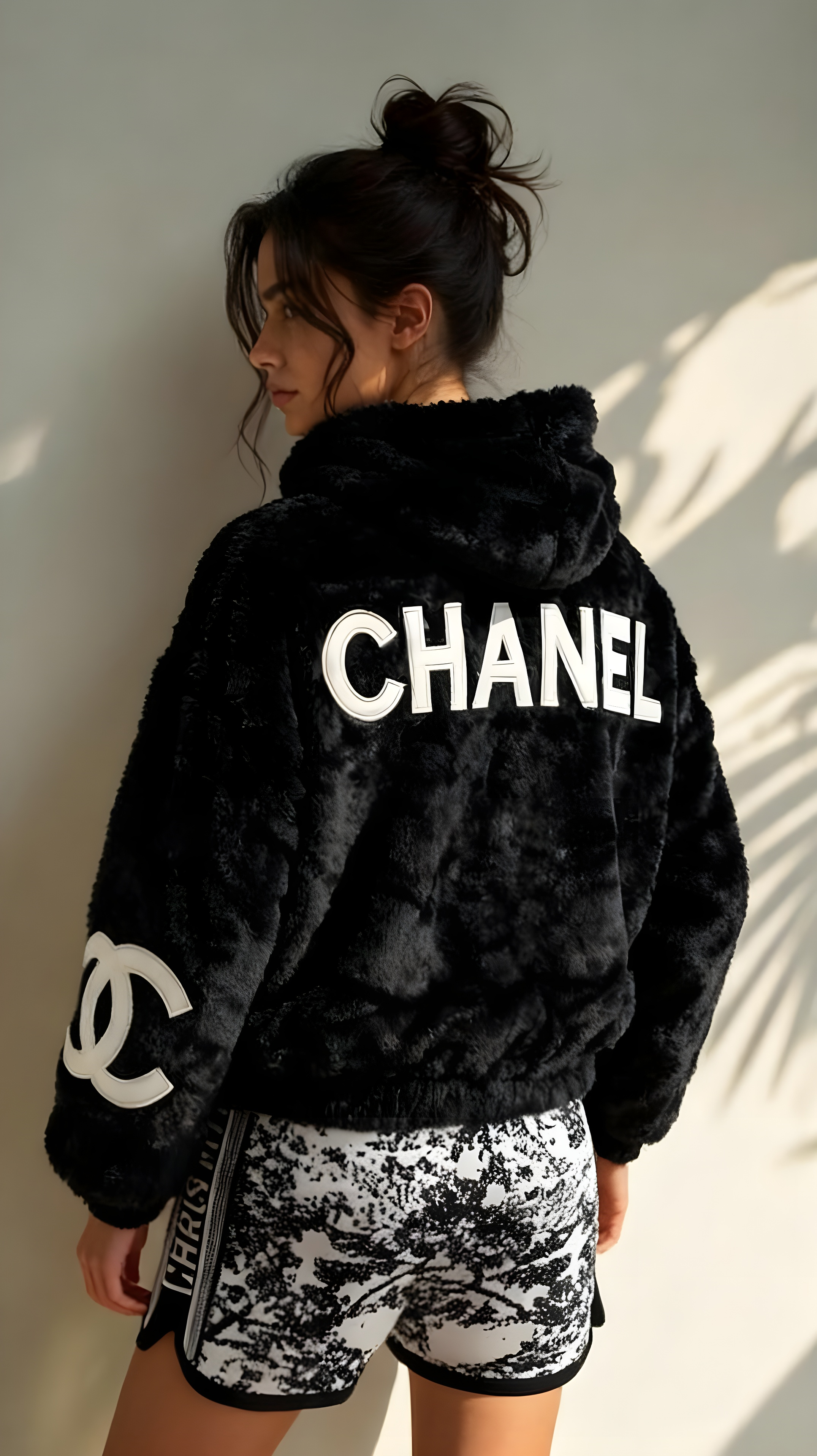 Chanel CC Black Winter Coat