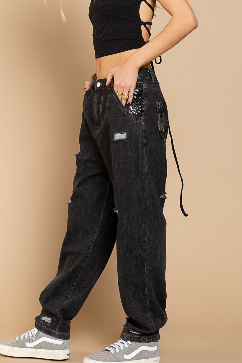 Black Denim Jeans