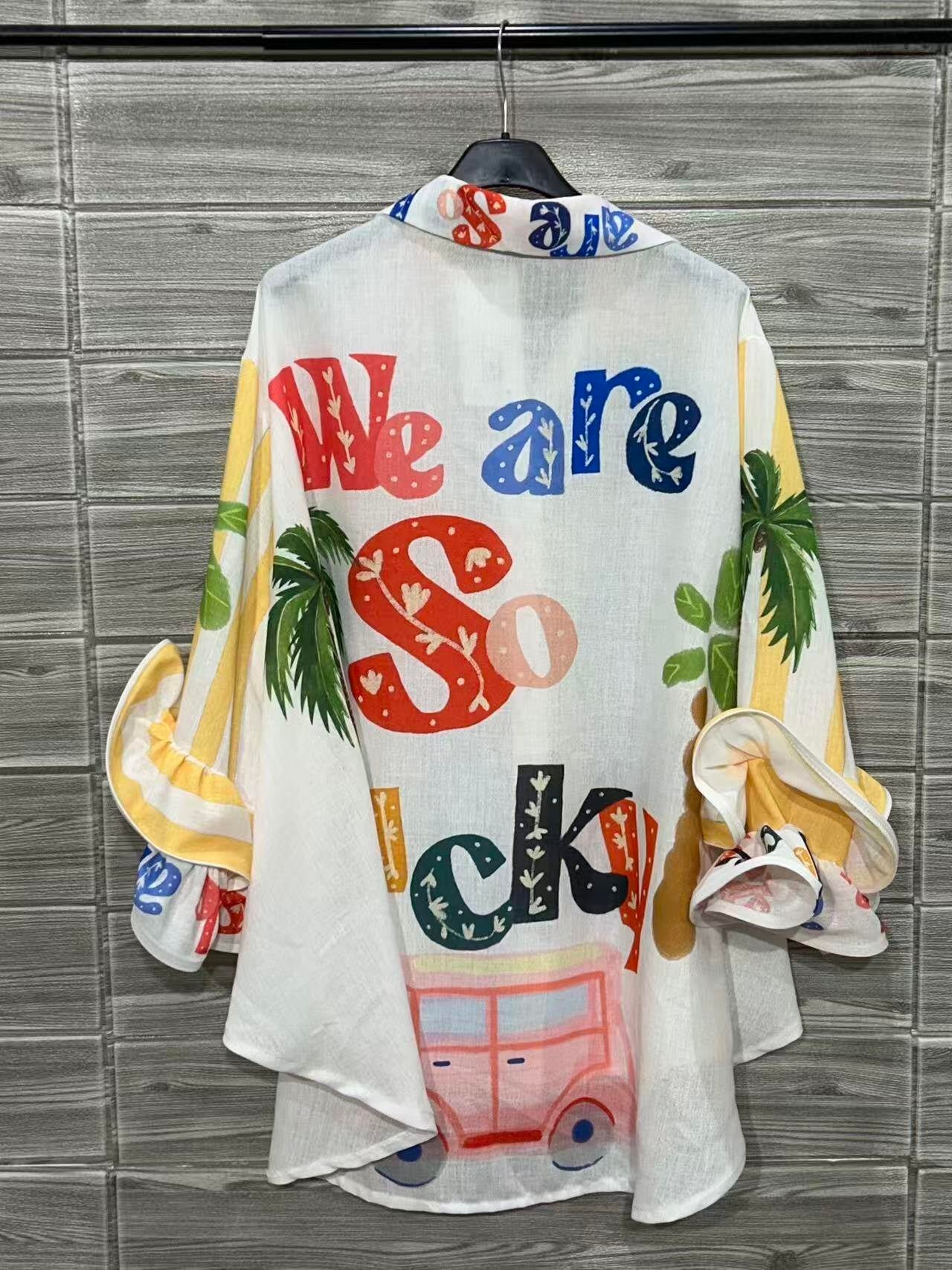 Mixed Italian Printed Blouse