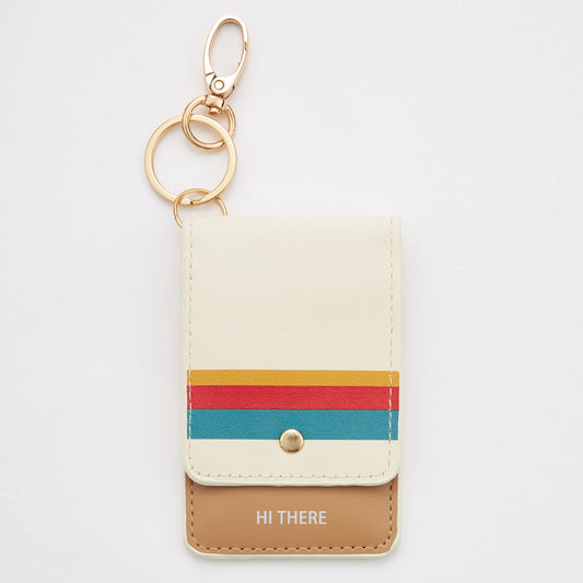 HI THERE ID Card Holder Keychain