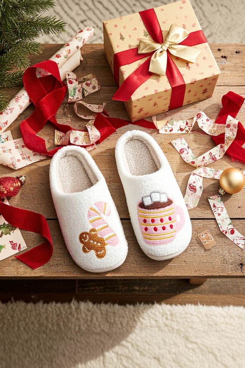 Gingerbread Man And Hot Home Slippers