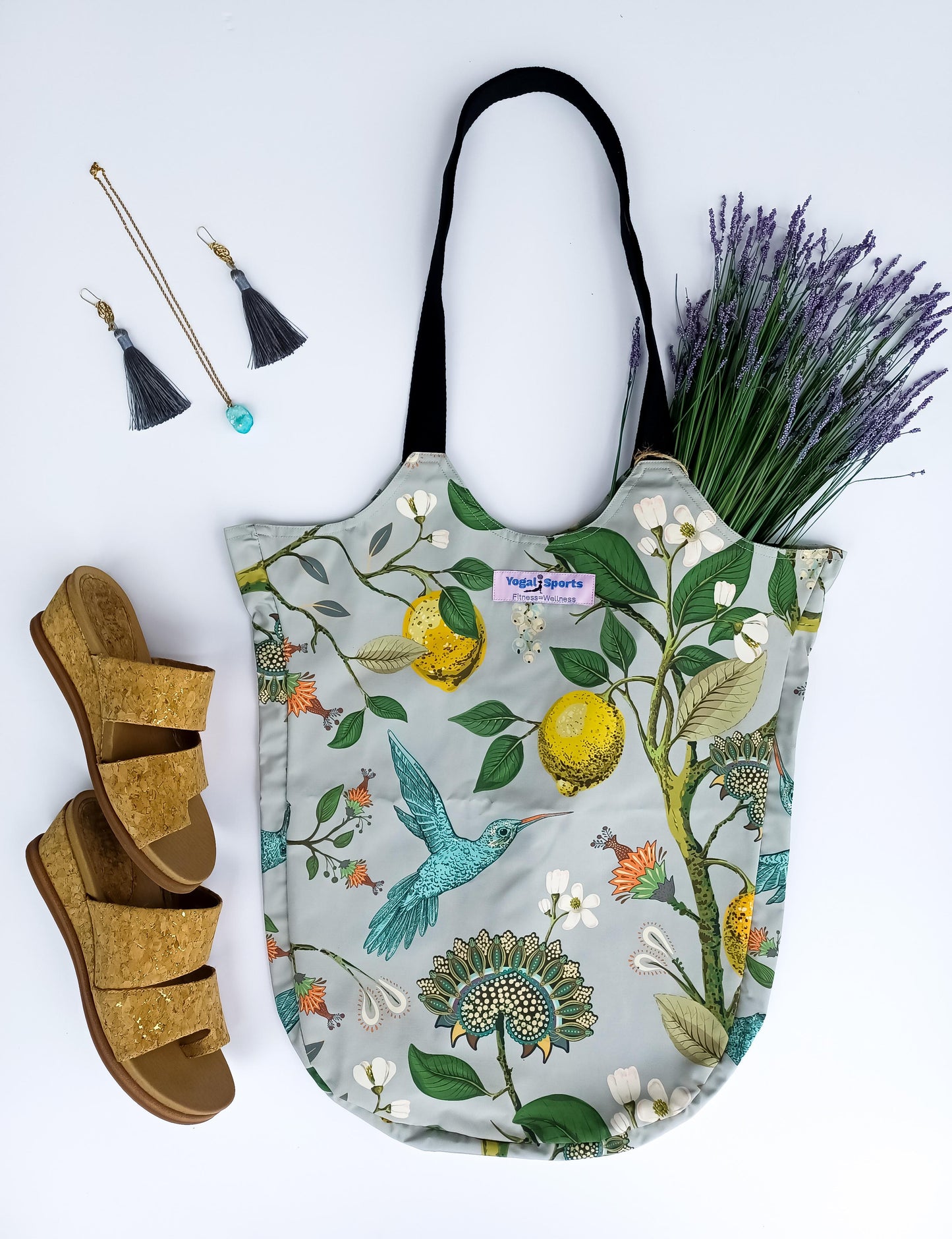 Botanical Garden Tote Bag Grey