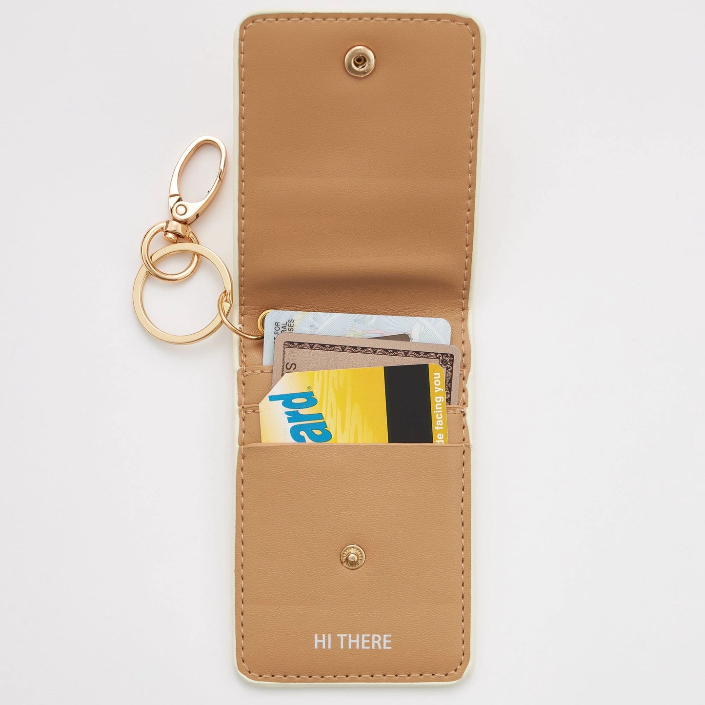 HI THERE ID Card Holder Keychain