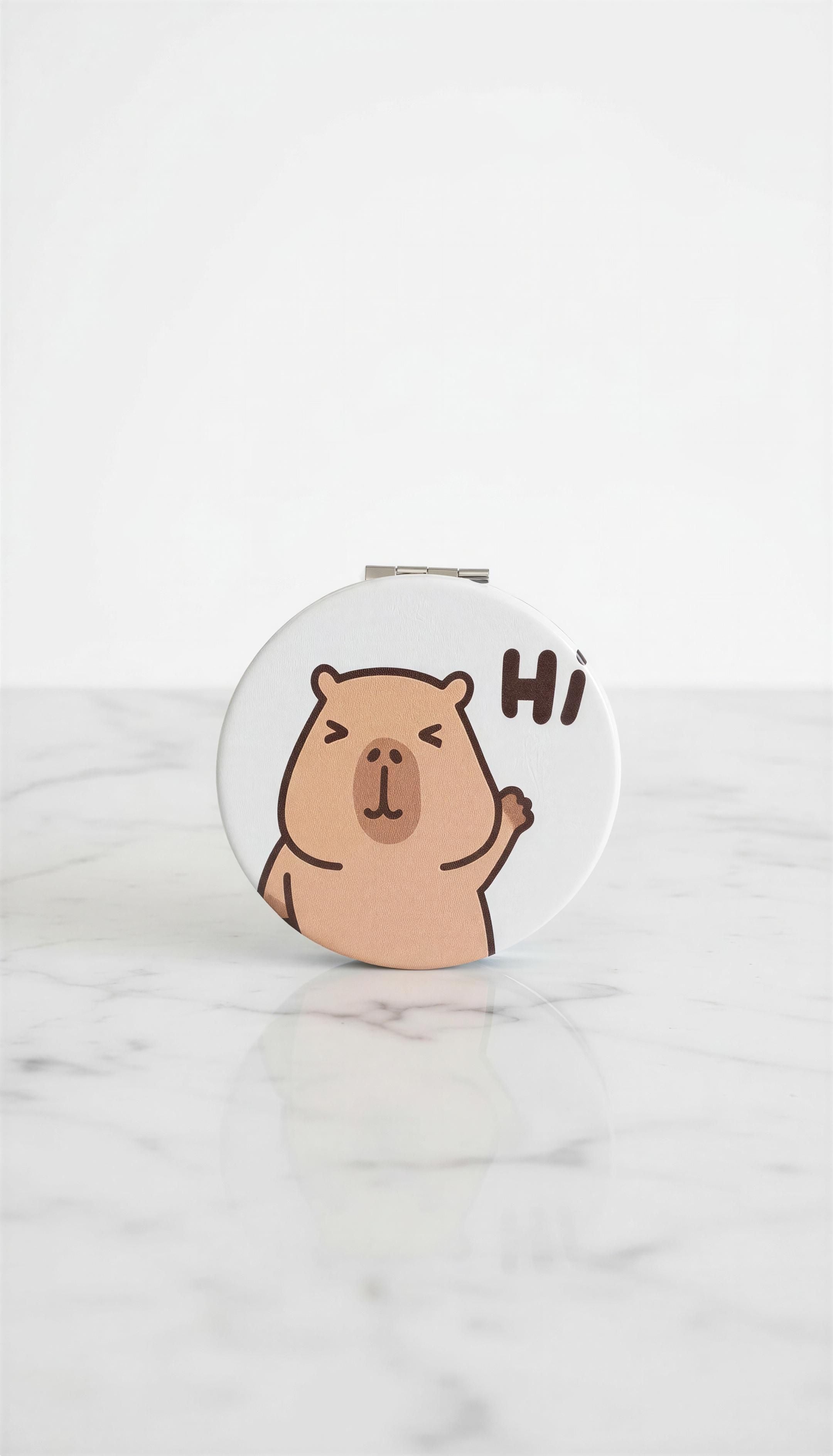 Capybara Mini Round Cosmetic Folding Mirror