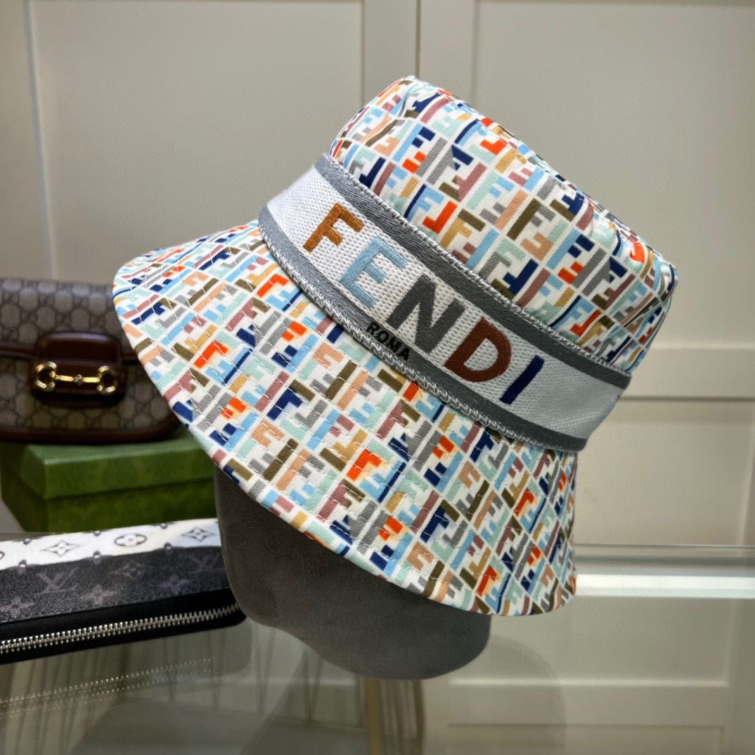 Fendi Monogram Multicolor FF Bucket Hat