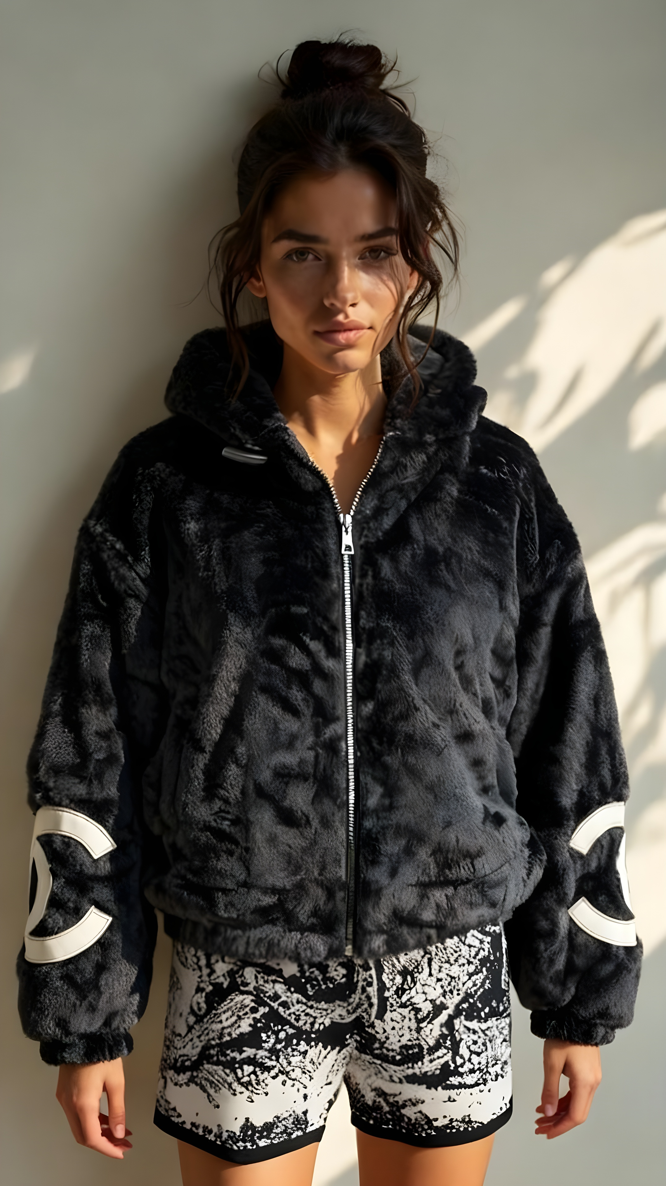 Chanel CC Black Winter Coat