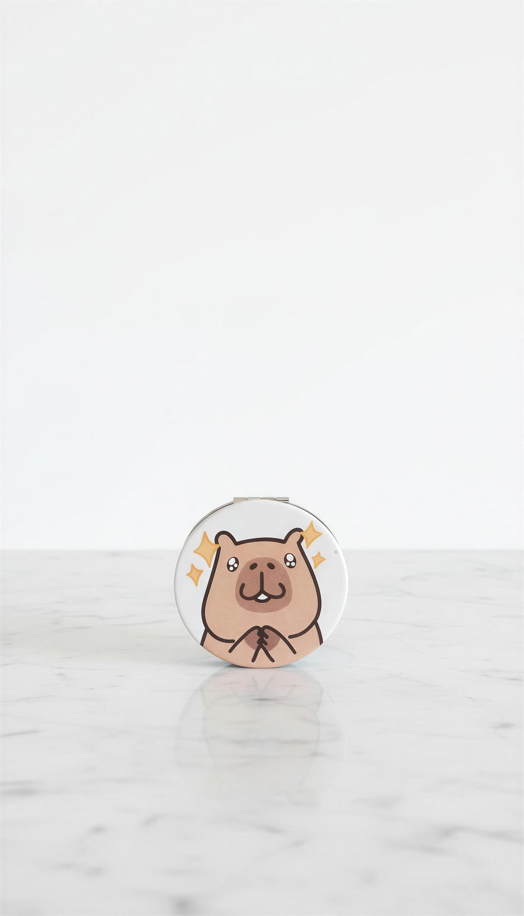 Capybara Mini Round Cosmetic Folding Mirror