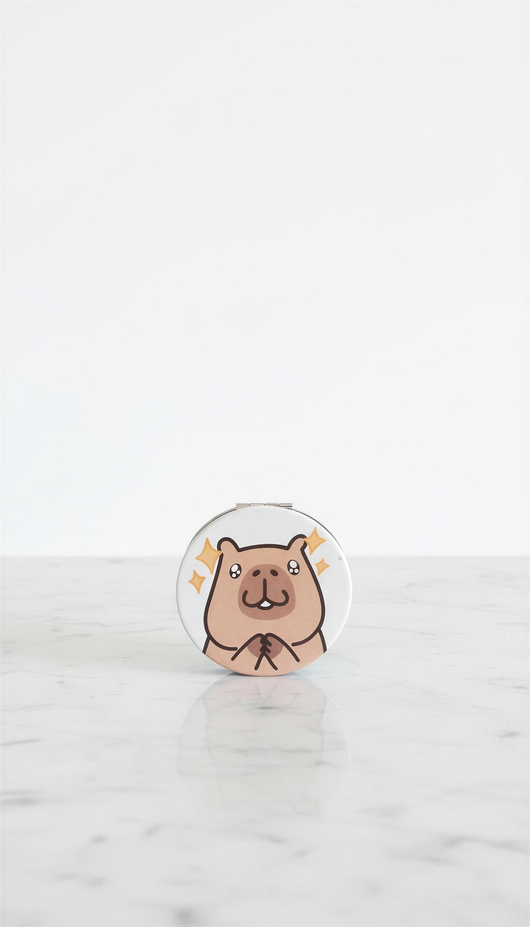 Capybara Mini Round Cosmetic Folding Mirror