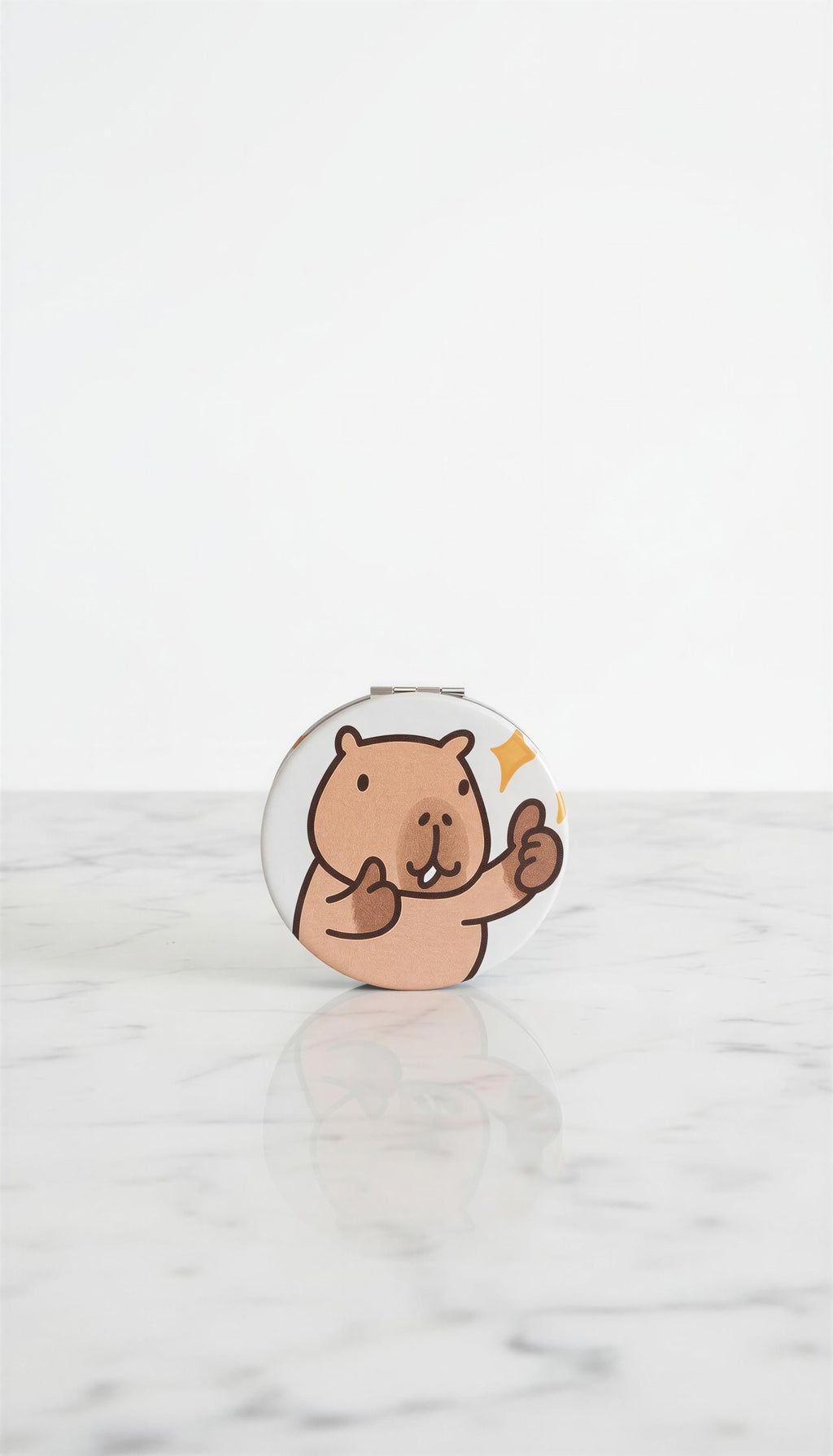 Capybara Mini Round Cosmetic Folding Mirror