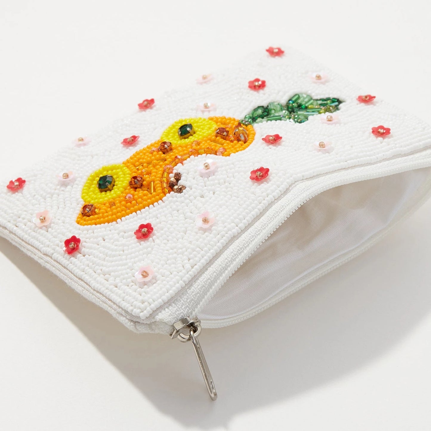 Carrot Car Easter Seed Bead Coin Pouch