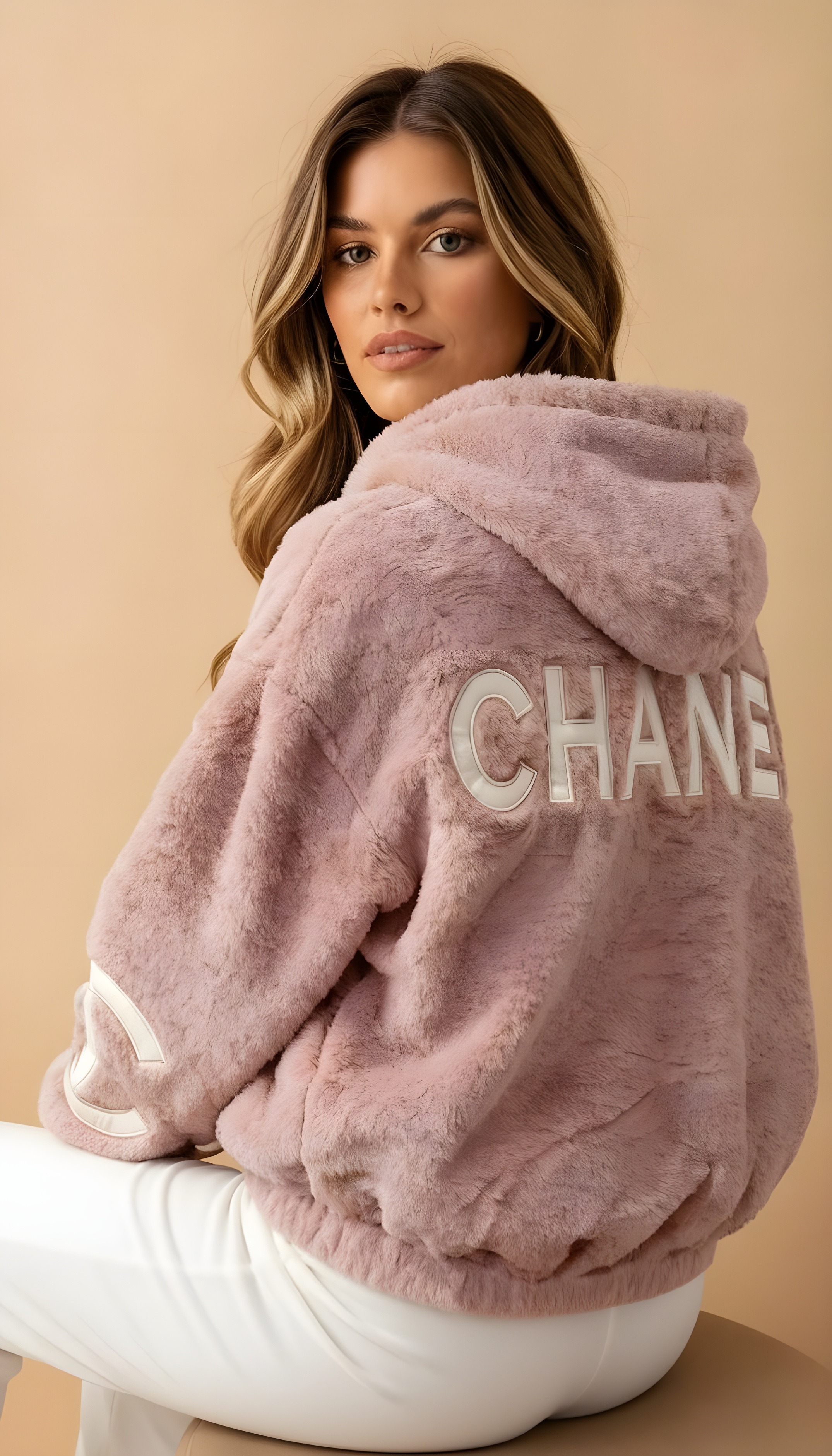 Chanel CC Pink Winter Coat