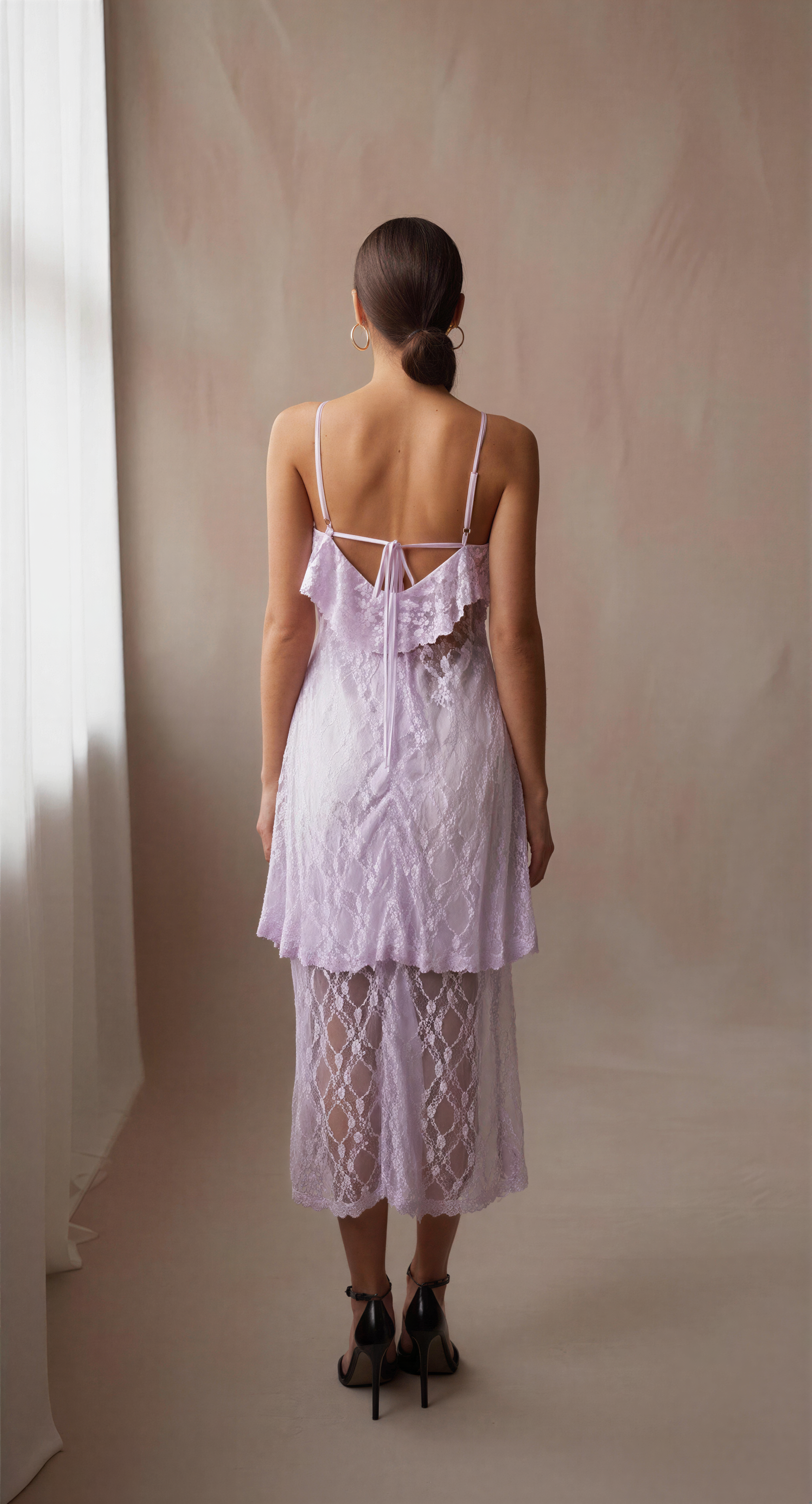 White Lace Layered Dress