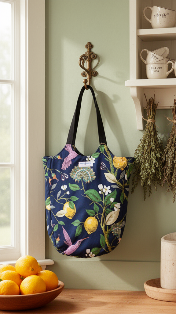 Botanical Garden Tote Bag Blue