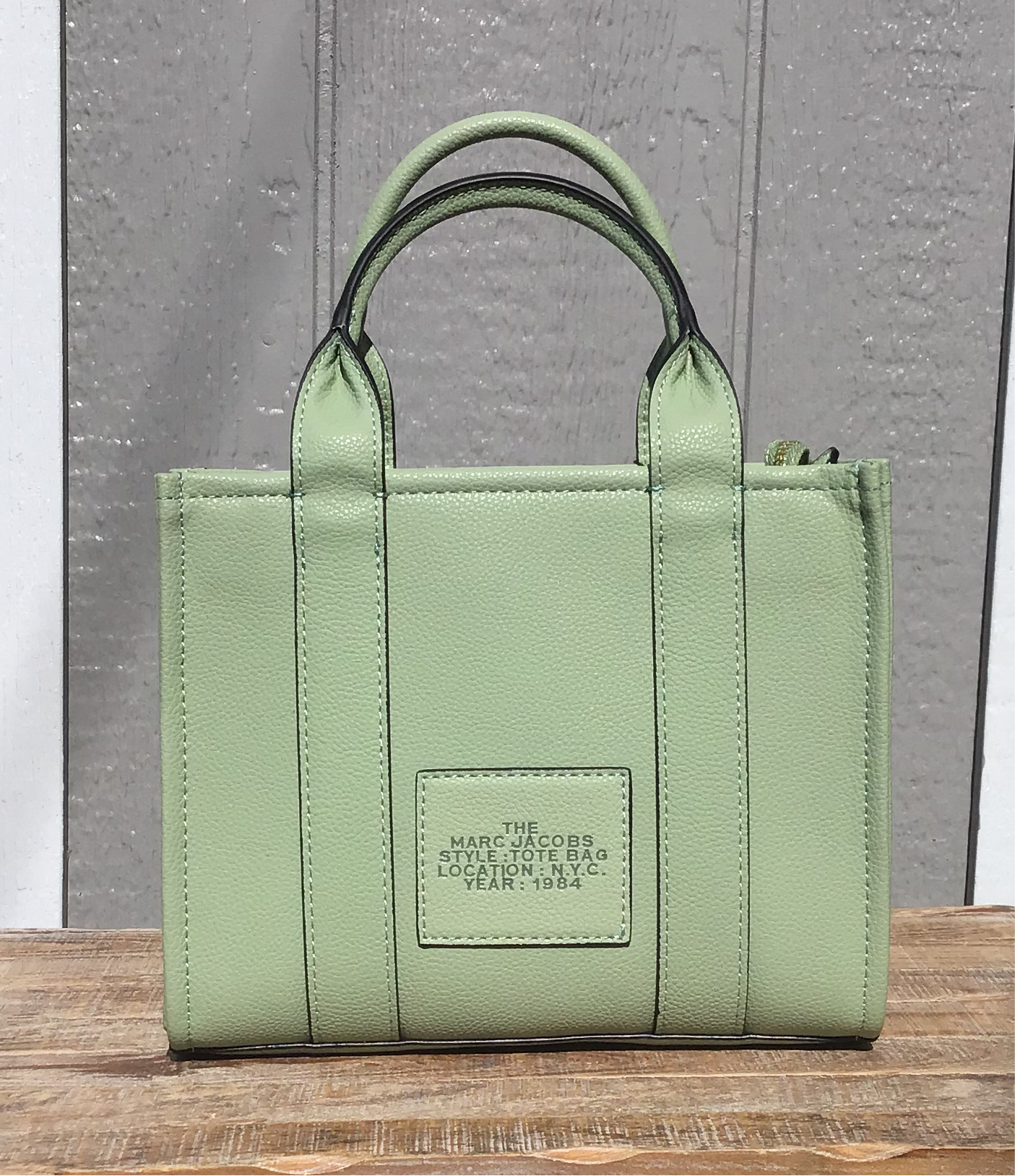 Marc Jacobs Green 'The Leather Mini Tote Bag' Tote