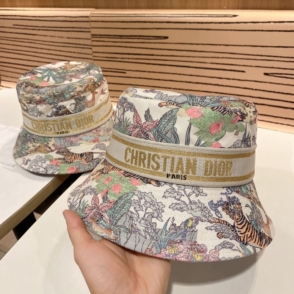 Christian Dior D-Bobby Women's Bucket Hat Print Tiger