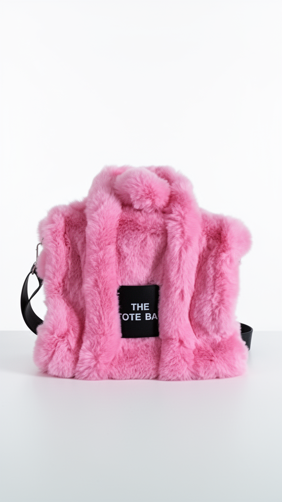 The Fluffy Tote Bag - Pink
