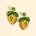 Beaded Earrings-Lemon