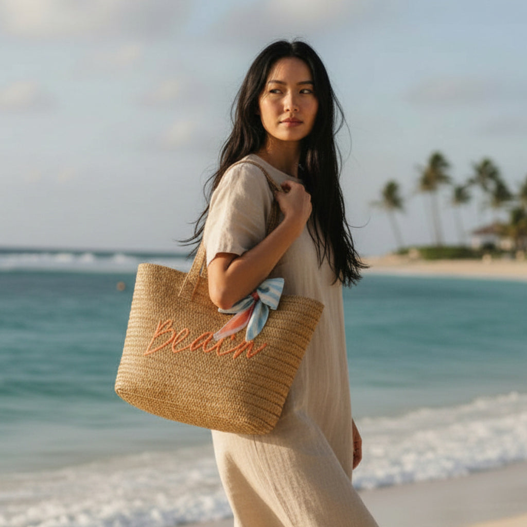 Straw & Sun Tote-Beach