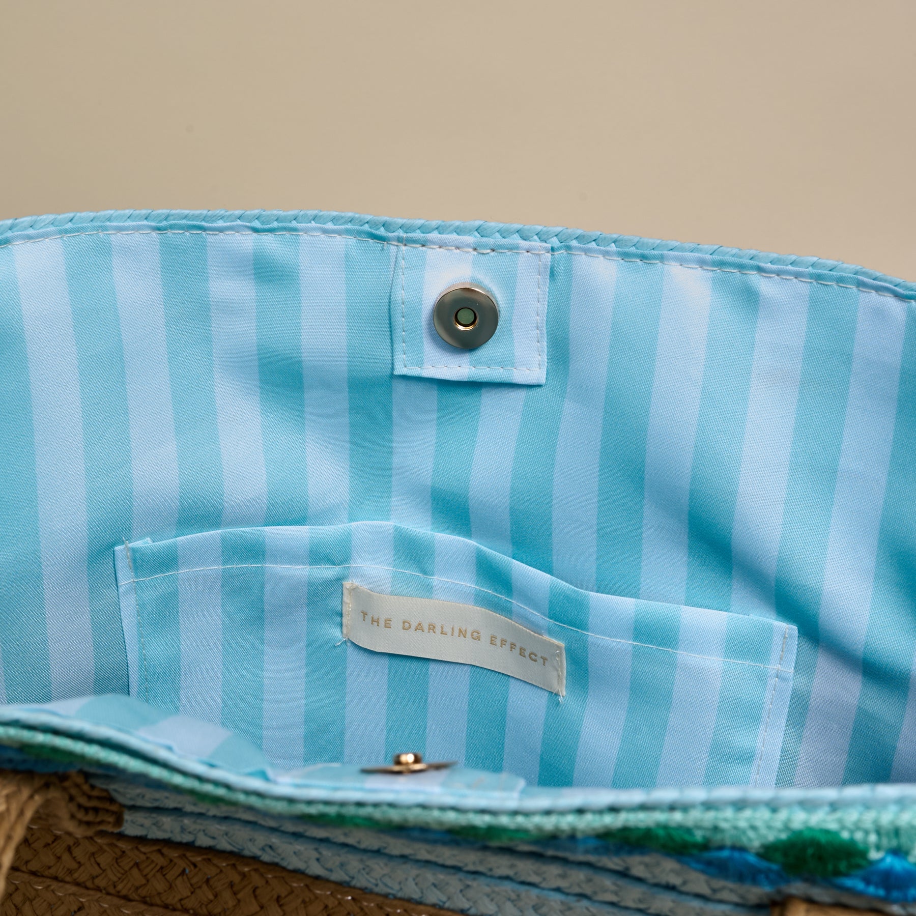 Straw & Sun Tote-Coastal Breeze