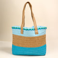 Straw & Sun Tote-Coastal Breeze