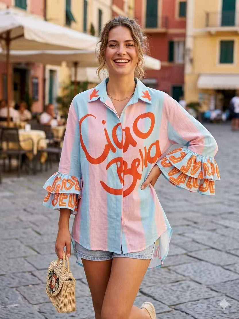 Ciao Bella Italian Printed Blouse