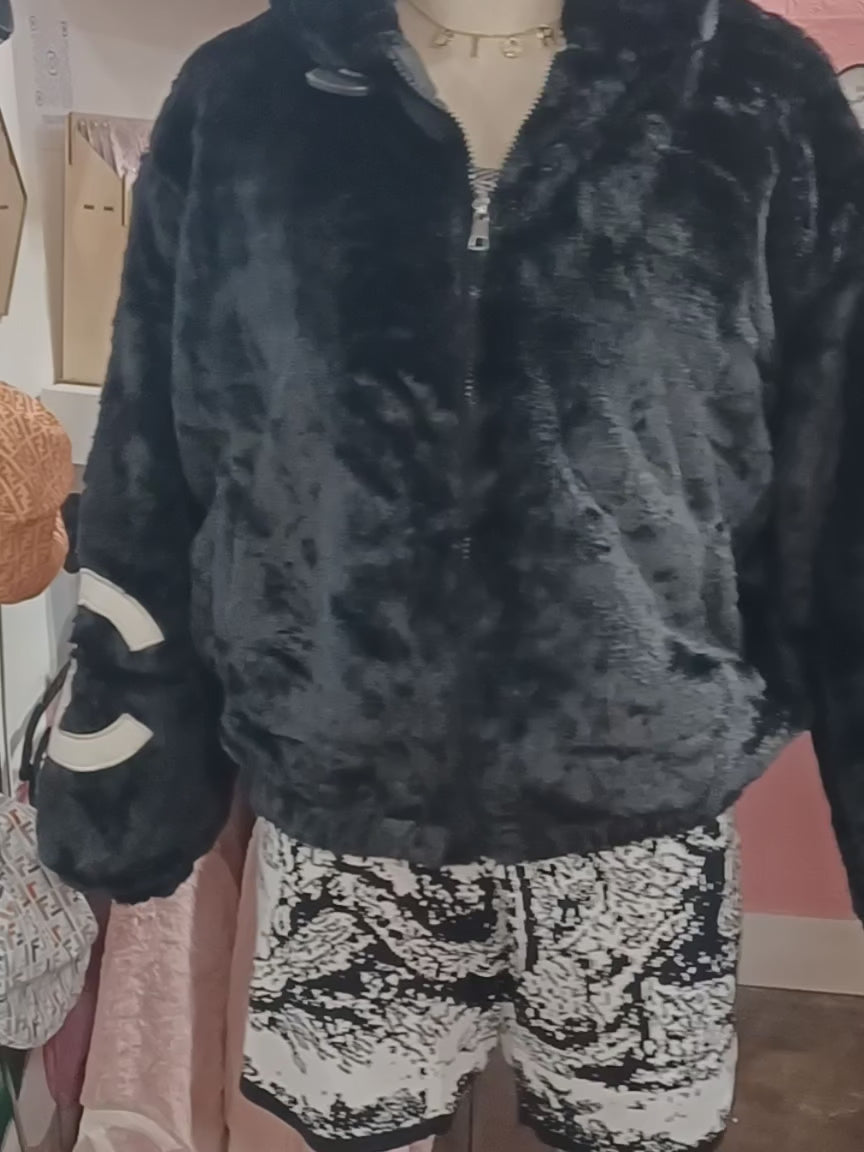 Chanel CC Black Winter Coat