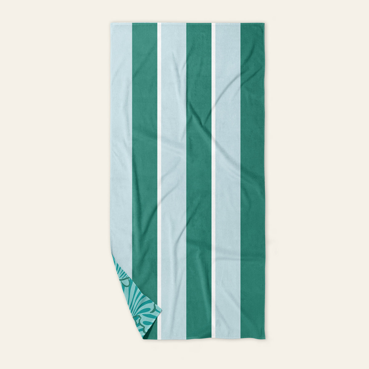 XL Quick-Dry Beach Towel-Sicily Stripes Teal