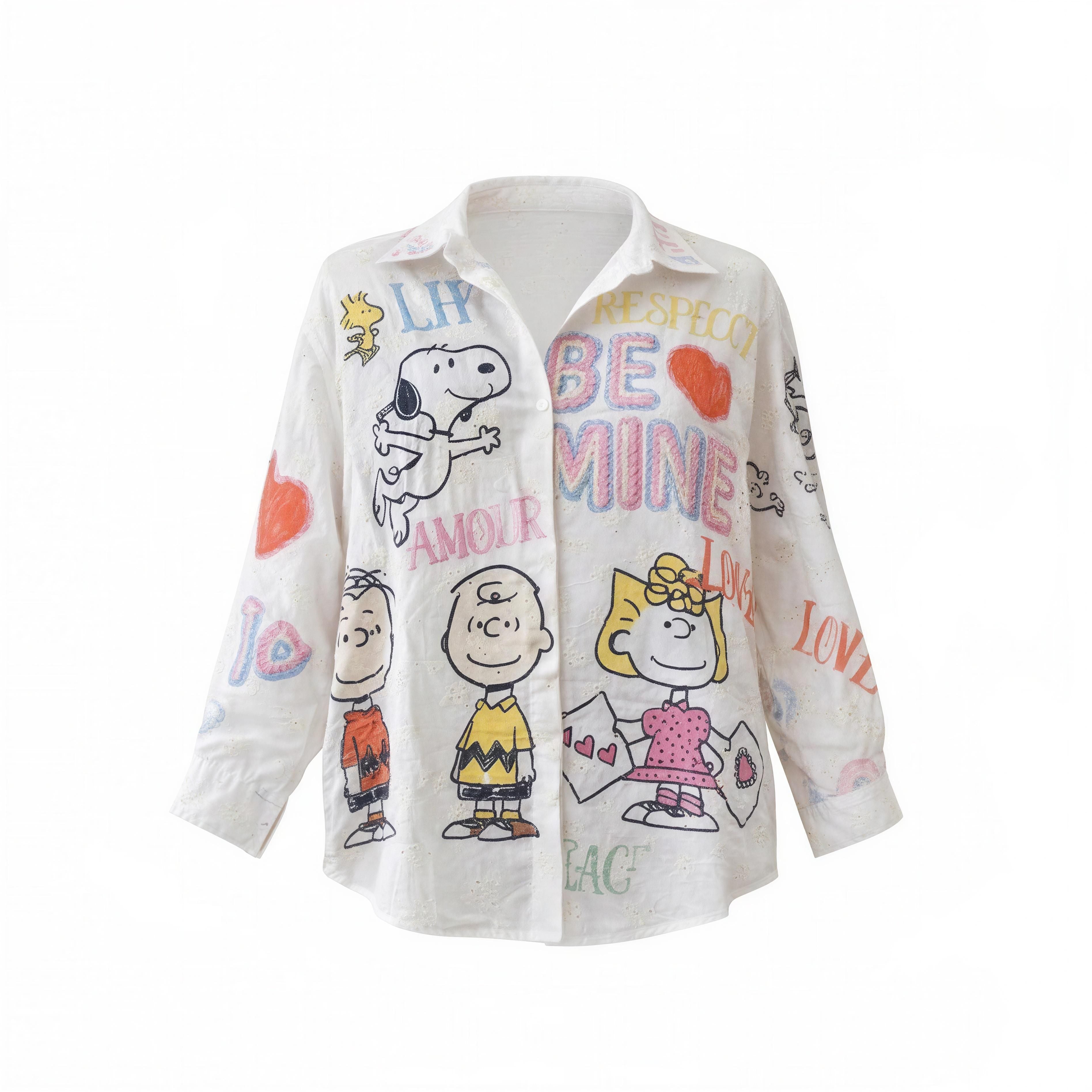 Italian Os Life & Love Graphic Cotton Shirt