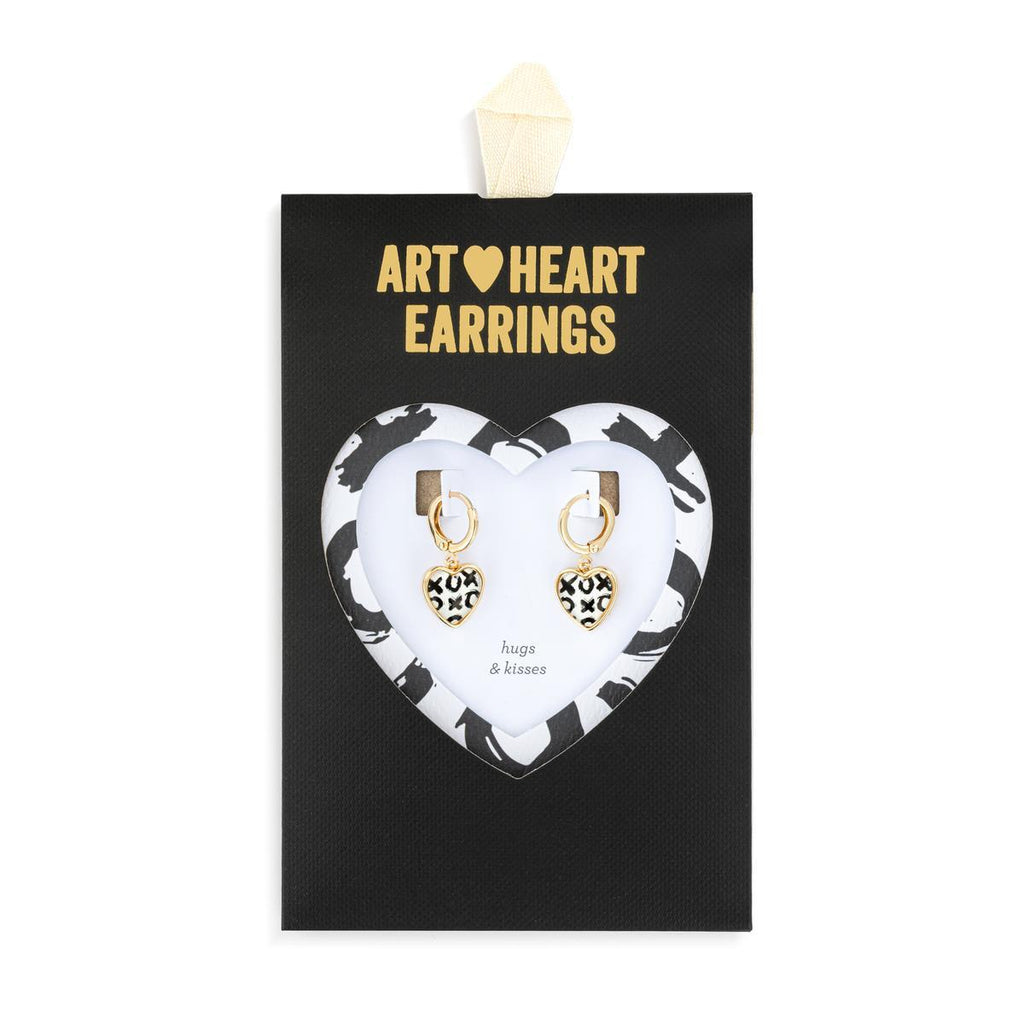 Hugs & Kisses Art Heart Earrings