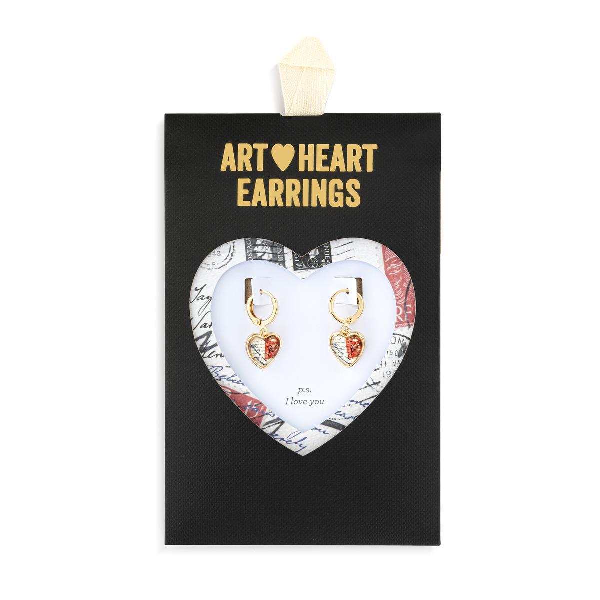P.S. I Love You Art Heart Earrings